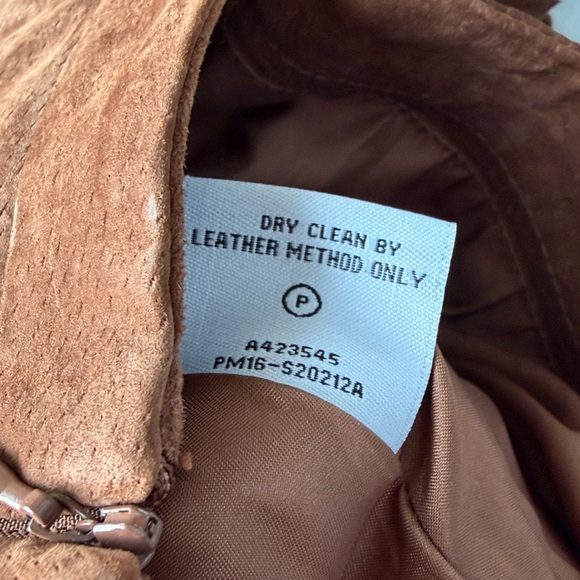 Pamela McCoy 100% Leather Fringe Midi Skirt Brown size XS Western Boho Vintage - Picture 5 of 8